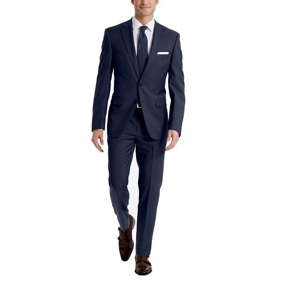 NWT Calvin Klein Men's Slim Fit Suit Separates, Solid Medium Blue, 34W x 30L - Picture 1 of 7
